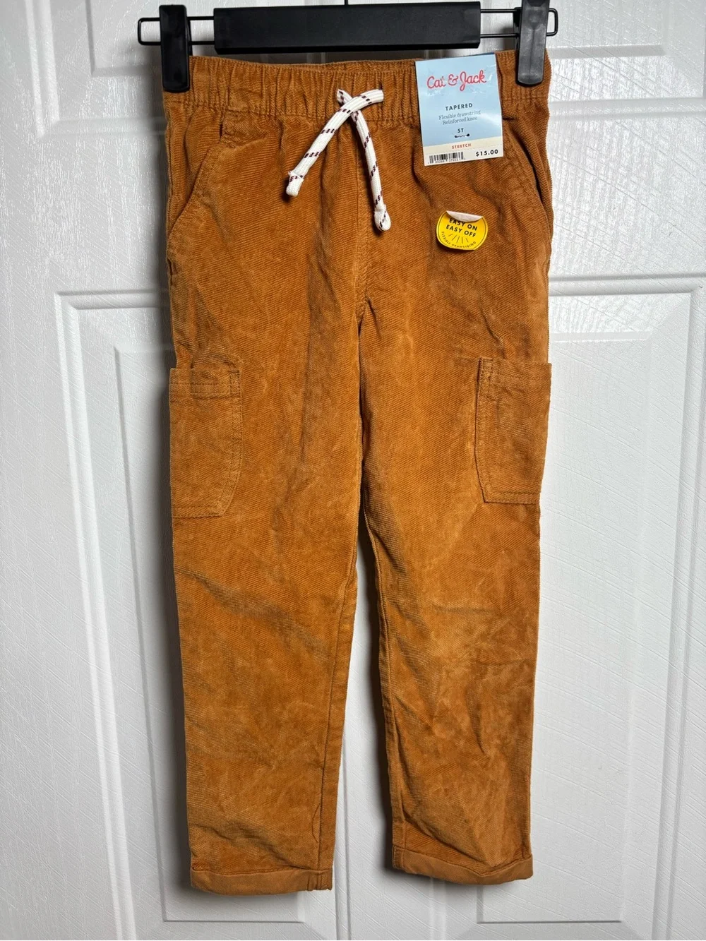 Cat & Jack Boys' Corduroy Cargo Pants in Caramel Brown